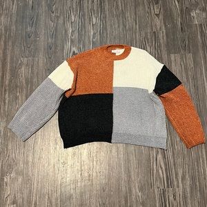 Pink lily knit sweater